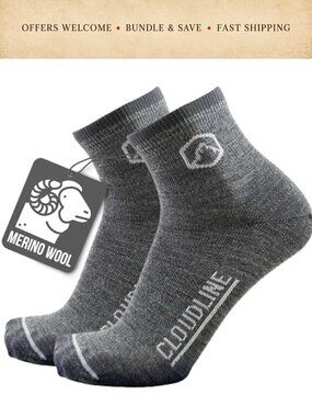 Ultralight Merino Wool Quarter Crew Running Athletic Socks